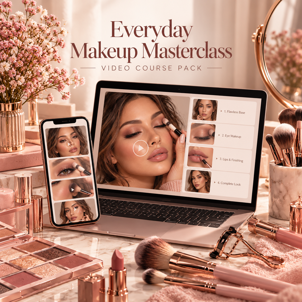 Everyday Makeup Video Course with guided lessons on complexion, eyes and lips