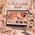 Nails and Lashes Video Course covering nail art, manicures and lash styling
